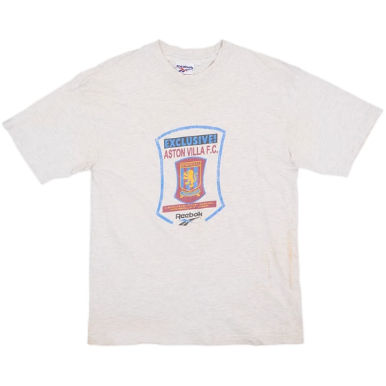 1995-96 Aston Villa Reebok League Cup Final 1996 Cotton Tee - 6/10 - (S)