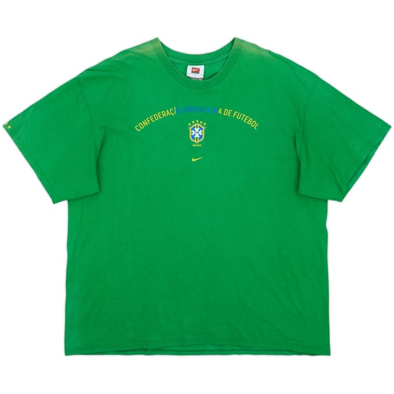 1998-00 Brazil Nike Graphic Tee - 8/10 - (XL)