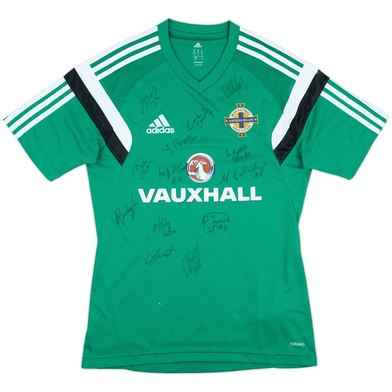  2013-15 Northern Ireland Squad Signed adizero Training Shirt - 6/10 - (S)