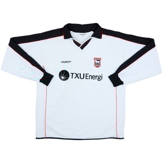 2001-02 Ipswich Away L/S Shirt #4 - 7/10 - (XL)