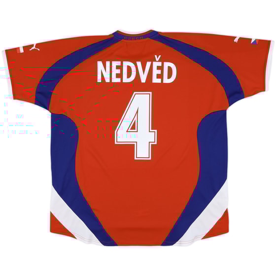 2000-02 Czech Republic Home Shirt Nedved #4 - 10/10 - (XL)