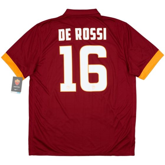 2014-15 Roma Home Shirt De Rossi #16 (XL)