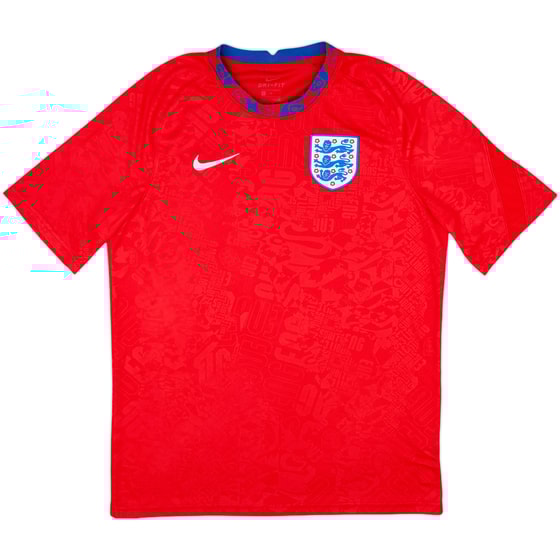 2020-22 England Nike Pre-Match Training Shirt - 9/10 - (L)