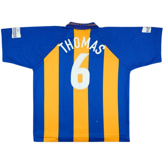 2000-01 Shrewsbury Town Match Issue Home Shirt Thomas #6
