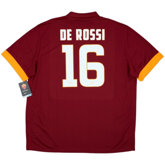 2014-15 Roma Home Shirt De Rossi #16 (XXL)