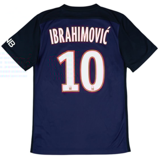 2015-16 Paris Saint-Germain Home Shirt Ibrahimovic #10 - 7/10 - (S)