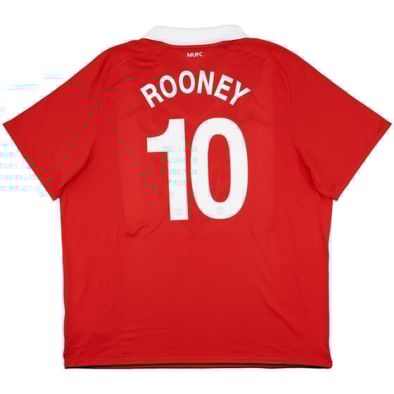 2010-11 Manchester United Home Shirt Rooney #10 - 10/10 - (3XL)
