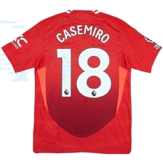 2024-25 Manchester United Match Issue Home Shirt Casemiro #18