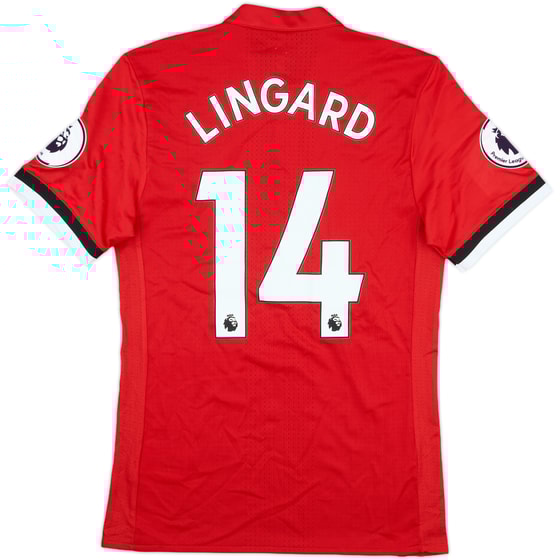 2017-18 Manchester United Match Issue Home Shirt Lingard #14