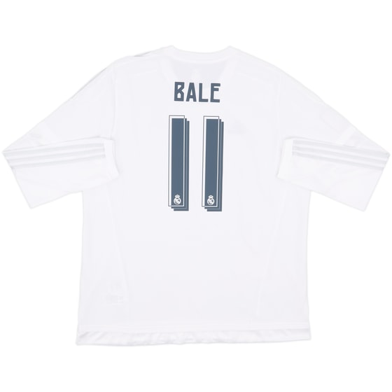 2015-16 Real Madrid Home L/S Shirt Bale #11 - 8/10 - (XXL)