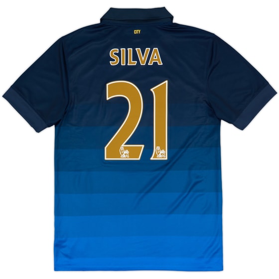 2014-15 Manchester City Away Shirt Silva #21 - 9/10 - (S)