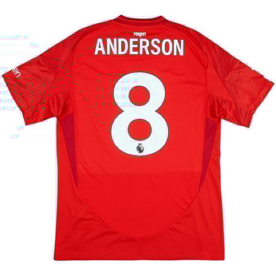 2024-25 Nottingham Forest Match Issue Home Shirt Anderson #8