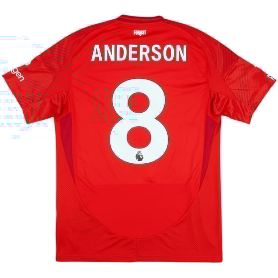 2024-25 Nottingham Forest Match Issue Home Shirt Anderson #8