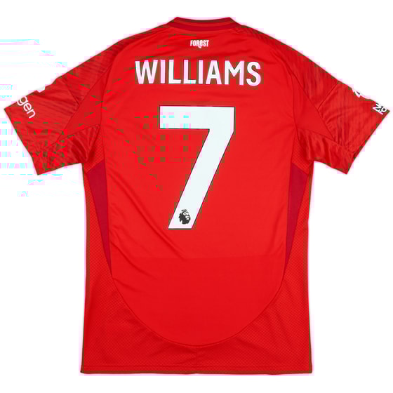 2024-25 Nottingham Forest Match Issue Home Shirt Williams #7