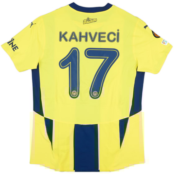 2024-25 Fenerbahce Match Issue Europa League Home Shirt Kahveci #17