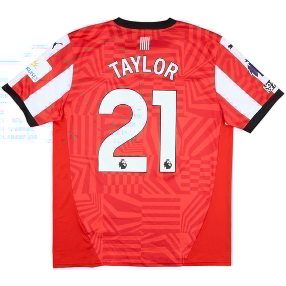 2024-25 Southampton Match Issue Home Shirt Taylor #21