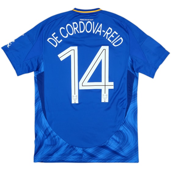2024-25 Leicester Match Issue Carabao Cup Home Shirt De Cordova-Reid #14