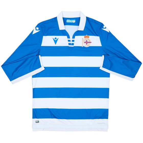 2019-20 Deportivo de La Coruna Home L/S Shirt - 8/10 - (L)