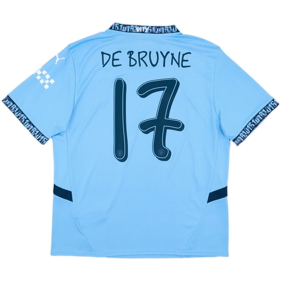 2024-25 Manchester City Home Shirt De Bruyne #17 - 8/10 - (XL)