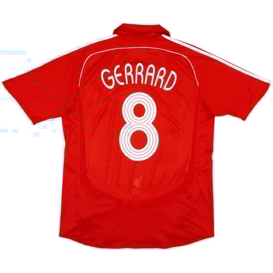 2006-08 Liverpool Home Shirt Gerrard #8 - 6/10 - (L)