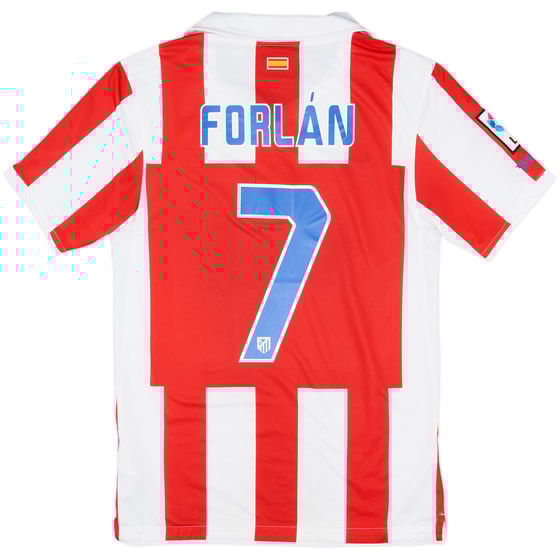 2010-11 Atletico Madrid Home Shirt Forlan #7 - 9/10 - (S)