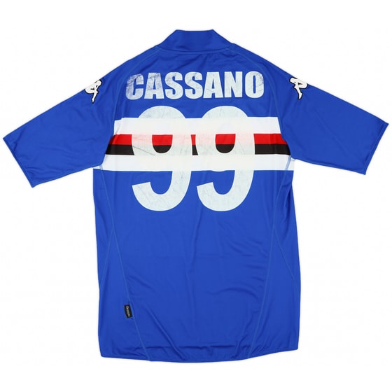 2008-09 Sampdoria Home Shirt Cassano #99 - 6/10 - (L)