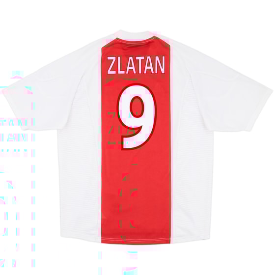 2002-04 Ajax Home Shirt Zlatan #9 - 8/10 - (L)