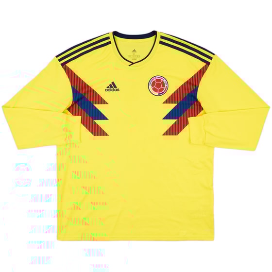 2018-19 Colombia Home L/S Shirt - 8/10 - (XL)