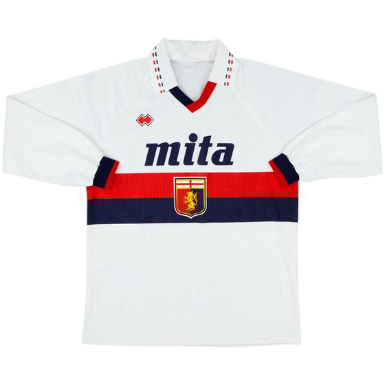 1991-92 Genoa Away L/S Shirt - 8/10 - (L)