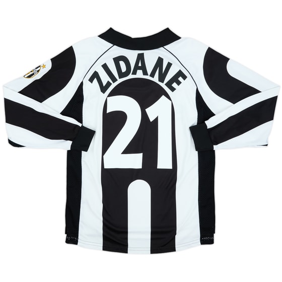 1997-98 Juventus Centenary Home L/S Shirt Zidane #21 - 9/10 - (S)