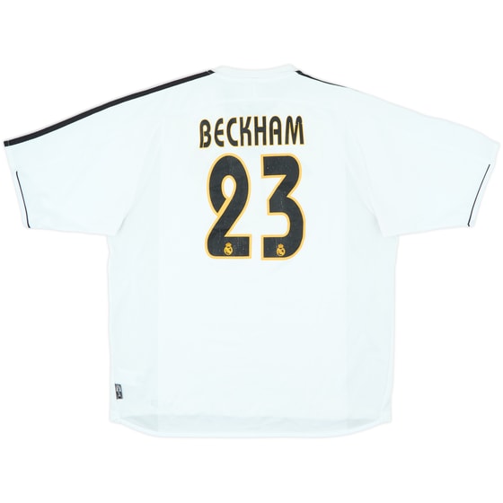 2003-04 Real Madrid Home Shirt Beckham #23 - 6/10 - (XL)