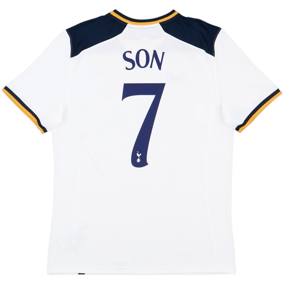 2016-17 Tottenham Home Shirt Son #7 - 10/10 - (XL)