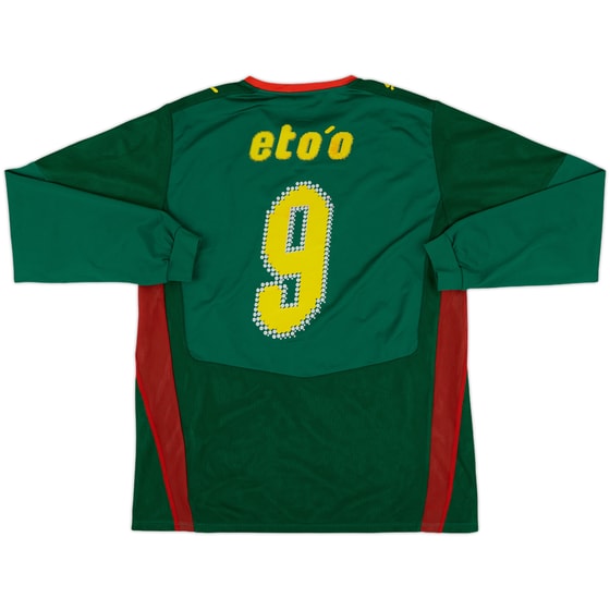 2008-09 Cameroon Player Issue Home L/S Shirt Eto'o #9 - 6/10 - (L)