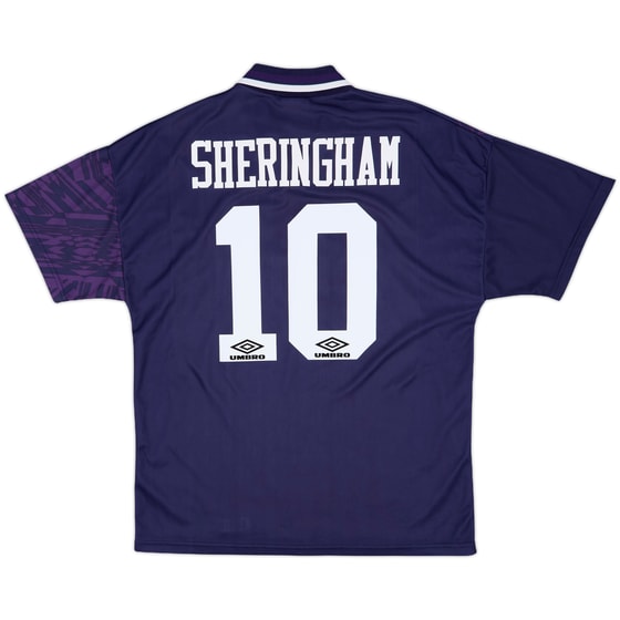 1994-95 Tottenham Away Shirt Sheringham #10 - 9/10 - (L)
