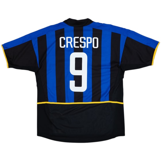 2002-03 Inter Milan Home Shirt Crespo #9 - 9/10 - (L)
