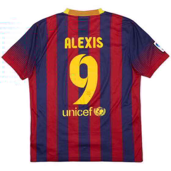 2013-14 Barcelona Home Shirt Alexis #9 - 5/10 - (M)
