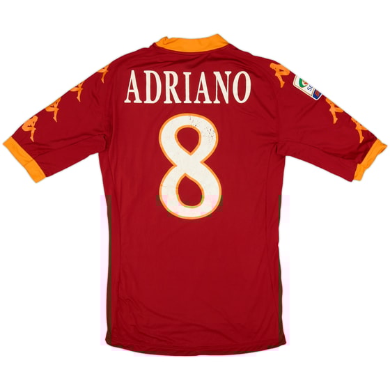 2010-11 Roma Home Shirt Adriano #8 - 5/10 - (S)
