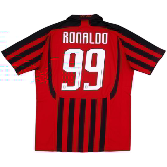 2007-08 AC Milan Home Shirt Ronaldo #99 - 6/10 - (L)