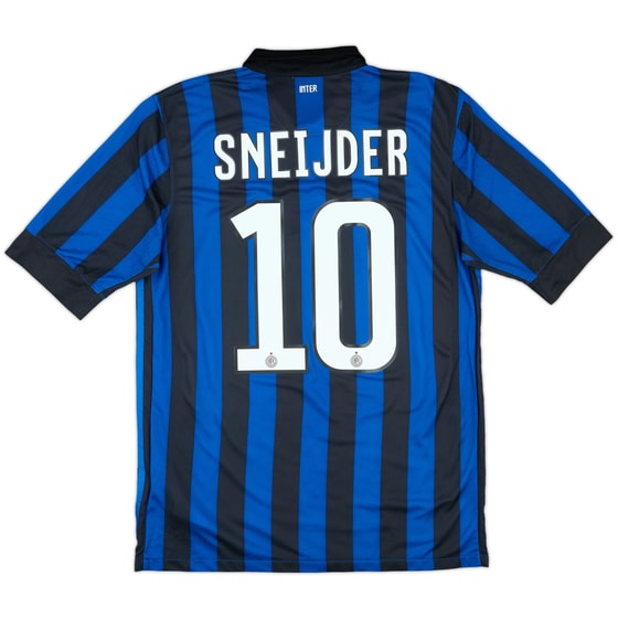 2011-12 Inter Milan Home Shirt Sneijder #10 - 7/10 - (M)