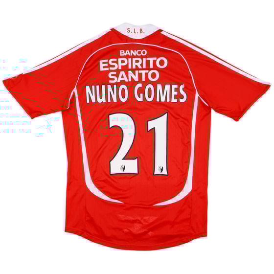 2006-07 Benfica Home Shirt Nuno Gomes #21 - 7/10 - (M)