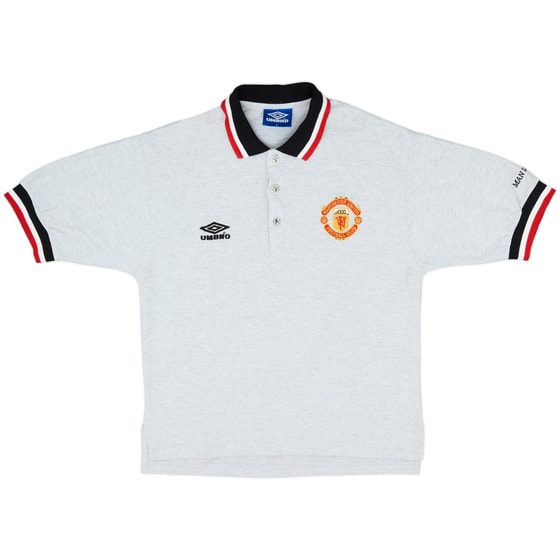 1996-97 Manchester United Umbro Polo Shirt - 8/10 - (Y)