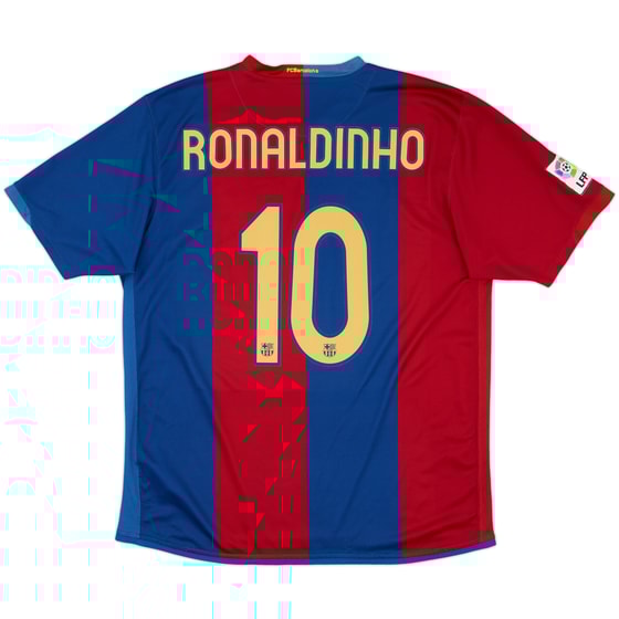 2006-07 Barcelona Home Shirt Ronaldinho #10 - 7/10 - (XL)