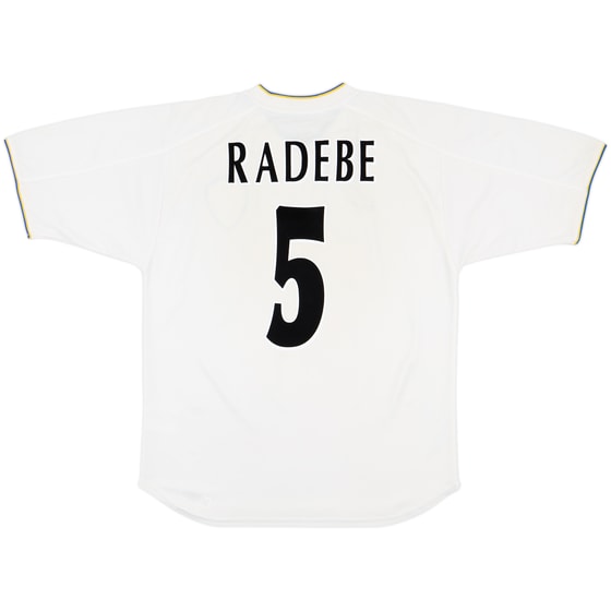 2000-02 Leeds United Home Shirt Radebe #5 - 6/10 - (M)