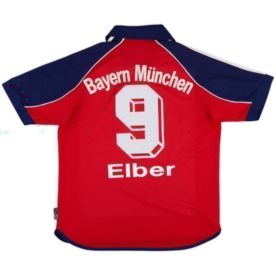 1999-01 Bayern Munich Home Shirt Elber #9 - 7/10 - (XL.Boys)