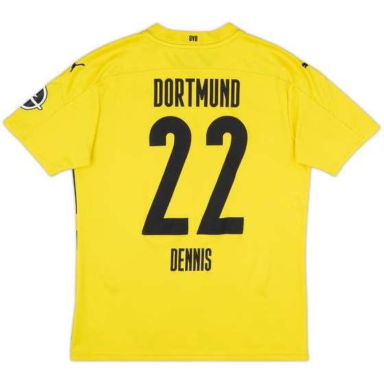 2020-21 Borussia Dortmund Home Shirt Dennis #22 - 7/10 - (M)