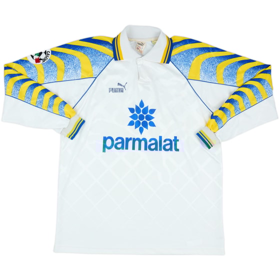 1996-97 Parma Match Issue Home L/S Shirt #14