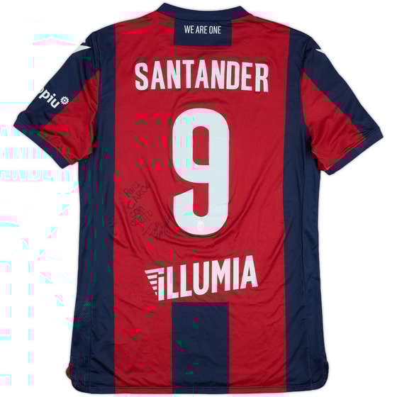 2019-20 Bologna Match Issue Signed Home Shirt Santander #9