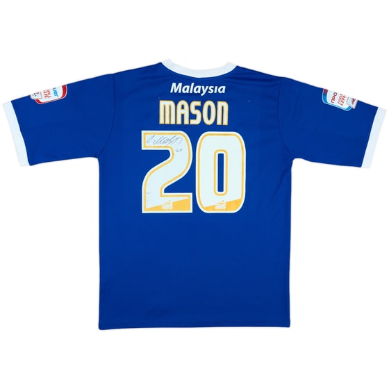 2011-12 Cardiff Match Issue Signed Home Shirt Mason #20