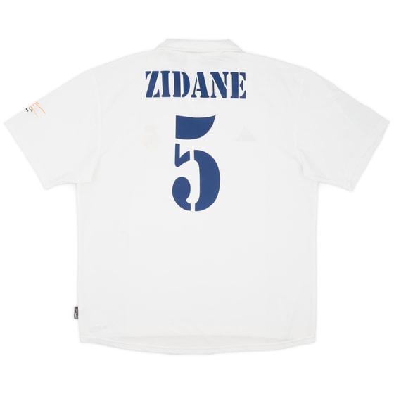 2001 Real Madrid Home Shirt Zidane #5 - 8/10 - (XL)