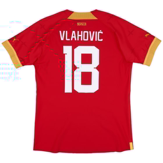 2022-23 Serbia Player Issue Home Shirt Vlahovic #18